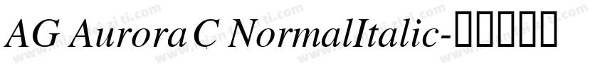 AG Aurora_C NormalItalic字体转换